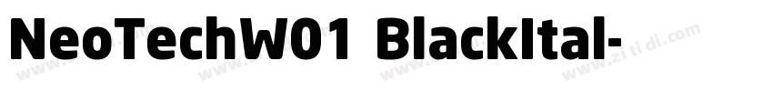 NeoTechW01 BlackItal字体转换